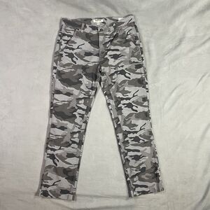 Goodthreads Mens Size 32x29 Double Knee Camo Pants Slim Stretch Gray